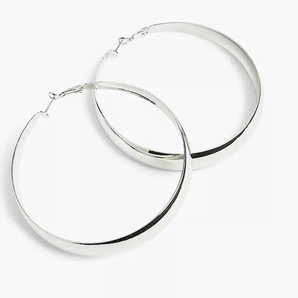 Extra large silver earrings